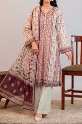 NUSLW3064 Printed Lawn Suit - Unstitched 3Pc