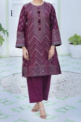 NUSJ3328 Jacquard Lawn Suit - Unstitched 3Pc