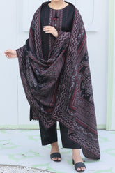 NUWJ3104 Jacquard Khaddar Suit - 3 Piece