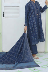 NUSJ3326 Jacquard Lawn Suit - Unstitched 3Pc
