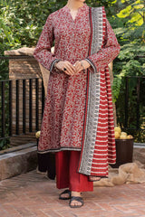 NUW3091 Digital Printed Khaddar Suit - 3 Piece