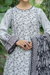 NUW3080 Digital Printed Khaddar Suit - 3 Piece