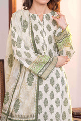 NUSLW3034 Printed Lawn Suit - Unstitched 3Pc