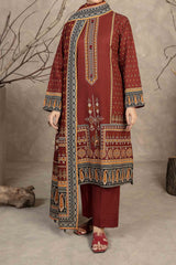 NUW3044 Digital Printed Khaddar Suit - 3 Piece