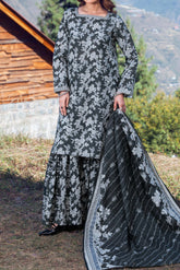 SABLE - Printed Unstitched Khaddar Suit (3 Piece) 3141