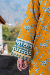 SULPHUR - Printed Unstitched Khaddar Suit (3 Piece) 3176