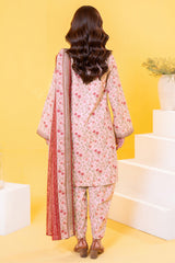 Rose Pink printed 3 piece lawn suit for women with lawn dupatta and cambric trouser
Printed lawn shirt in Rose Pink color for ladies