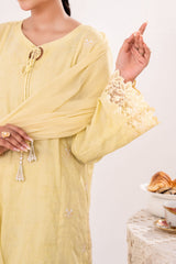 Zest - NPSJ3146 Embroidered Cotton Jacquard Suit ( Stitched 3 Pc)