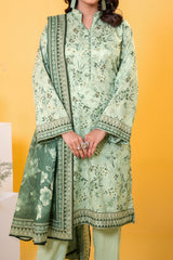 NUSLW3026 Printed Lawn Suit - Unstitched 3Pc