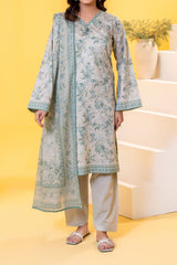 NUSLW3067 Printed Lawn Suit - Unstitched 3Pc