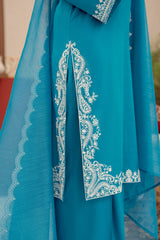 NPSLE3134 Chiness Lawn Suit - Stitched 3Pc