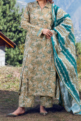 FERN - Printed Unstitched Khaddar Suit (3 Piece) 3136