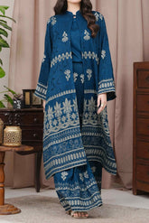 TEAL - Unstitched Velvet Jacquard Suit (3 Piece) 3195