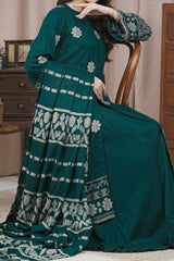 GREEN - Unstitched Velvet Jacquard Suit (3 Piece) 3197