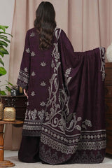 PLUM - Unstitched Velvet Jacquard Suit (3 Piece) 3199
