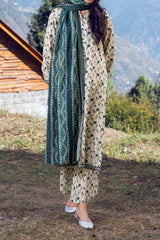 HUSK - Printed Unstitched Khaddar Suit (3 Piece) 3143