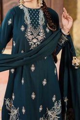 AZURE - Peach Embroidered (3Pcs) - 3202