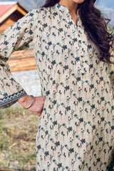 HUSK - Printed Unstitched Khaddar Suit (3 Piece) 3143
