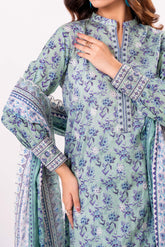 NPSE3140 Printed Embroidered Lawn Suit - 3 Piece