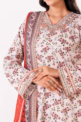 NPSE3143 Printed Embroidered Lawn Suit - 3 Piece