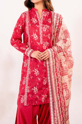 NPSE3141 Printed Embroidered Lawn Suit - 3 Piece