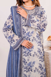 NPSE3142 Printed Embroidered Lawn Suit - 3 Piece