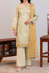NUSLW3404 Printed Lawn Suit - Unstitched 3Pc
