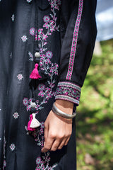 NUSLCE3151 Embroidered Cambric Suit - Unstitched 3Pc