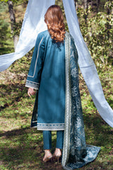 NUSLCE3153 Embroidered Cambric Suit - Unstitched 3Pc