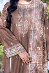 NUSLCE3154 Embroidered Cambric Suit - Unstitched 3Pc