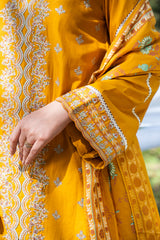 NUSLCE3152 Embroidered Cambric Suit - Unstitched 3Pc