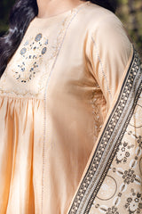 NUSLCE3156 Embroidered Cambric Suit - Unstitched 3Pc