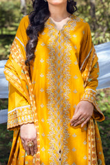 NUSLCE3152 Embroidered Cambric Suit - Unstitched 3Pc