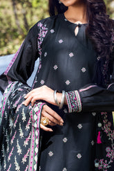 NUSLCE3151 Embroidered Cambric Suit - Unstitched 3Pc