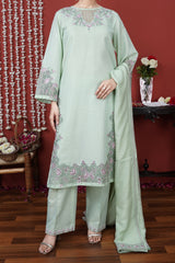 NPSM3160 Maysuri Embroidered Suit - Stitched 3Pc