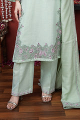 NPSM3160 Maysuri Embroidered Suit - Stitched 3Pc