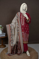 NPWE3040 - Printed Embroidered Khaddar (Stitched 3Pc)