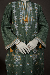 NUWE3120 Printed Embroidered Khaddar Suit - 3 Piece