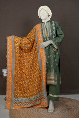 NPWE3041 - Printed Embroidered Khaddar (Stitched 3Pc)