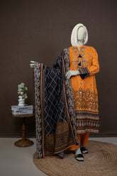 NPWE3035 - Printed Embroidered Khaddar (Stitched 3Pc)