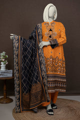 NPWE3035 - Printed Embroidered Khaddar (Stitched 3Pc)