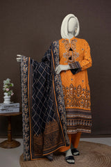 NUWE3117 Printed Embroidered Khaddar Suit - 3 Piece