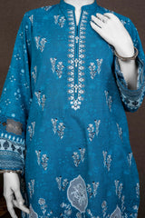 NUWE3115 Printed Embroidered Khaddar Suit - 3 Piece