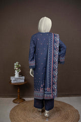 NUWE3118 Printed Embroidered Khaddar Suit - 3 Piece