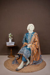 NPWE3037 - Printed Embroidered Khaddar (Stitched 3Pc)