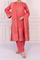 NUSJ3286 Jacquard Lawn Suit - Unstitched 3Pc
