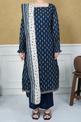 NUSL3213 Printed Lawn Suit - Unstitched 3Pc