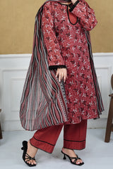 NUSL3220 Printed Lawn Suit - Unstitched 3Pc