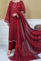 NUSL3218 Printed Lawn Suit - Unstitched 3Pc