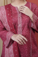 NUSL3245 Printed Lawn Suit - Unstitched 3Pc